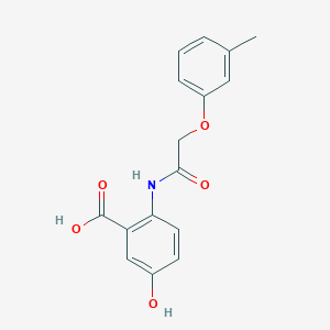 5-hydroxy-2-{[(3-methylphenoxy)acetyl]amino}benzoic acid