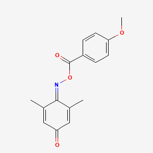 molecular formula C16H15NO4 B5883166 2,6-dimethylbenzo-1,4-quinone 1-[O-(4-methoxybenzoyl)oxime] 