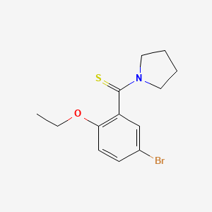 molecular formula C13H16BrNOS B5883184 1-[(5-bromo-2-ethoxyphenyl)carbonothioyl]pyrrolidine 
