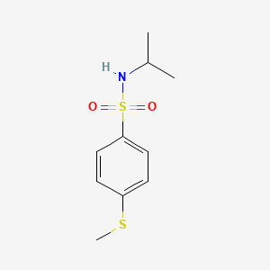 molecular formula C10H15NO2S2 B5883193 N-isopropyl-4-(methylthio)benzenesulfonamide 