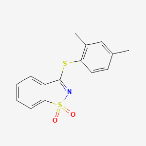 molecular formula C15H13NO2S2 B5883202 3-[(2,4-dimethylphenyl)thio]-1,2-benzisothiazole 1,1-dioxide 