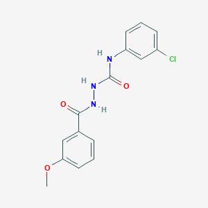 molecular formula C15H14ClN3O3 B5883205 N-(3-chlorophenyl)-2-(3-methoxybenzoyl)hydrazinecarboxamide 