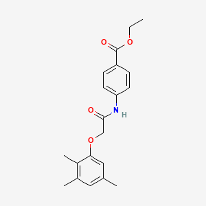 molecular formula C20H23NO4 B5883206 ethyl 4-{[(2,3,5-trimethylphenoxy)acetyl]amino}benzoate 