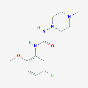 molecular formula C13H19ClN4O2 B5883226 N-(5-chloro-2-methoxyphenyl)-N'-(4-methyl-1-piperazinyl)urea 