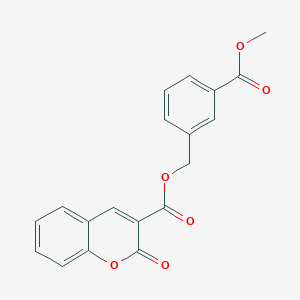 molecular formula C19H14O6 B5883247 3-(methoxycarbonyl)benzyl 2-oxo-2H-chromene-3-carboxylate 