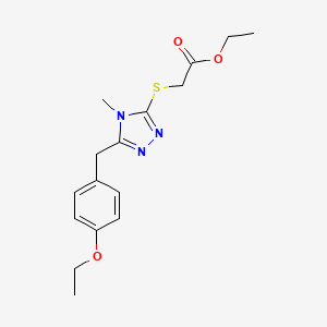 molecular formula C16H21N3O3S B5883261 ethyl {[5-(4-ethoxybenzyl)-4-methyl-4H-1,2,4-triazol-3-yl]thio}acetate 