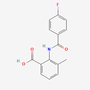 molecular formula C15H12FNO3 B5883271 2-[(4-fluorobenzoyl)amino]-3-methylbenzoic acid 