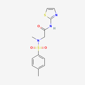 molecular formula C13H15N3O3S2 B5883286 N~2~-methyl-N~2~-[(4-methylphenyl)sulfonyl]-N~1~-1,3-thiazol-2-ylglycinamide 