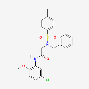 molecular formula C23H23ClN2O4S B5883289 N~2~-benzyl-N~1~-(5-chloro-2-methoxyphenyl)-N~2~-[(4-methylphenyl)sulfonyl]glycinamide 