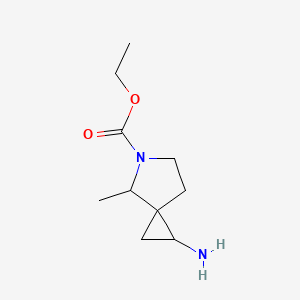 Ethyl 1-amino-4-methyl-5-azaspiro[2.4]heptane-5-carboxylate