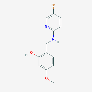 molecular formula C13H13BrN2O2 B5883297 2-{[(5-bromo-2-pyridinyl)amino]methyl}-5-methoxyphenol 