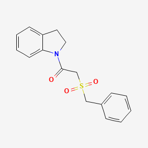 molecular formula C17H17NO3S B5883318 1-[(benzylsulfonyl)acetyl]indoline 