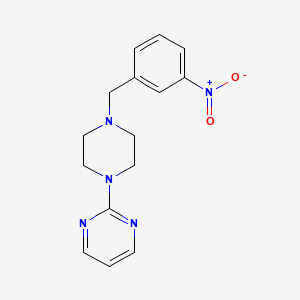 molecular formula C15H17N5O2 B5883339 2-[4-(3-nitrobenzyl)-1-piperazinyl]pyrimidine 