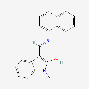 molecular formula C20H16N2O B5883348 1-methyl-3-[(1-naphthylamino)methylene]-1,3-dihydro-2H-indol-2-one 