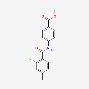 molecular formula C16H14ClNO3 B5883352 methyl 4-[(2-chloro-4-methylbenzoyl)amino]benzoate 