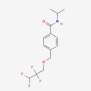 molecular formula C14H17F4NO2 B5883398 N-isopropyl-4-[(2,2,3,3-tetrafluoropropoxy)methyl]benzamide 