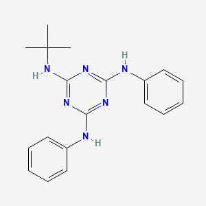 molecular formula C19H22N6 B5883403 N~2~-(tert-butyl)-N~4~,N~6~-diphenyl-1,3,5-triazine-2,4,6-triamine 