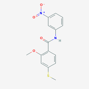 molecular formula C15H14N2O4S B5883428 2-methoxy-4-(methylthio)-N-(3-nitrophenyl)benzamide 