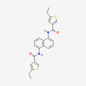 molecular formula C24H22N2O2S2 B5883439 N,N'-1,5-naphthalenediylbis(5-ethyl-3-thiophenecarboxamide) 