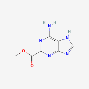 molecular formula C7H7N5O2 B588347 Methyl 6-amino-1H-purine-2-carboxylate CAS No. 130413-38-6