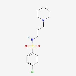 4-chloro-N-[3-(1-piperidinyl)propyl]benzenesulfonamide
