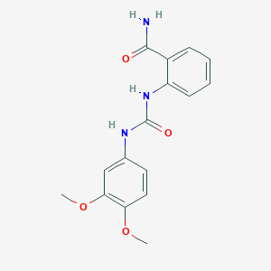 molecular formula C16H17N3O4 B5883480 2-({[(3,4-dimethoxyphenyl)amino]carbonyl}amino)benzamide 