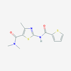 molecular formula C12H13N3O2S2 B5883483 N,N,4-trimethyl-2-[(2-thienylcarbonyl)amino]-1,3-thiazole-5-carboxamide 