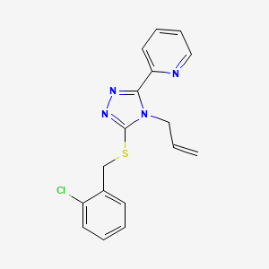 molecular formula C17H15ClN4S B5883503 2-{4-allyl-5-[(2-chlorobenzyl)thio]-4H-1,2,4-triazol-3-yl}pyridine CAS No. 575461-53-9