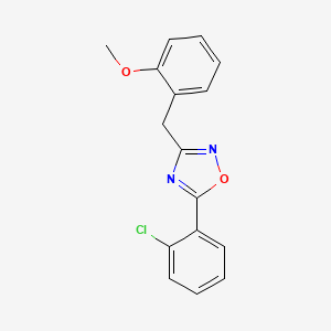 molecular formula C16H13ClN2O2 B5883507 5-(2-chlorophenyl)-3-(2-methoxybenzyl)-1,2,4-oxadiazole 
