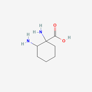 molecular formula C7H14N2O2 B588355 1,2-Diaminocyclohexane-1-carboxylic acid CAS No. 155856-84-1