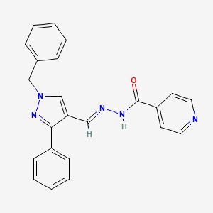 molecular formula C23H19N5O B5883550 N'-[(1-benzyl-3-phenyl-1H-pyrazol-4-yl)methylene]isonicotinohydrazide 