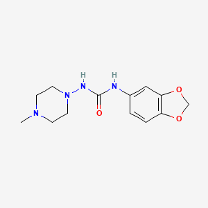 molecular formula C13H18N4O3 B5883561 N-1,3-benzodioxol-5-yl-N'-(4-methyl-1-piperazinyl)urea 