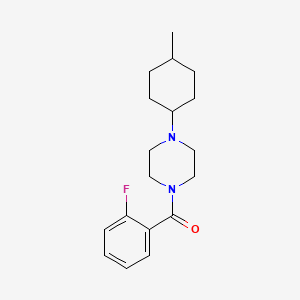 molecular formula C18H25FN2O B5883562 1-(2-fluorobenzoyl)-4-(4-methylcyclohexyl)piperazine 