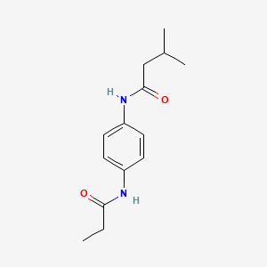 3-methyl-N-[4-(propionylamino)phenyl]butanamide