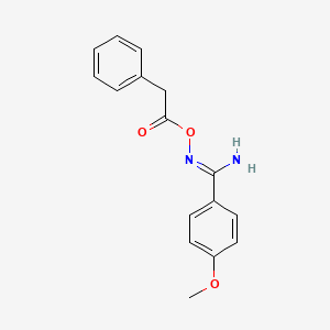 molecular formula C16H16N2O3 B5883644 4-methoxy-N'-[(phenylacetyl)oxy]benzenecarboximidamide 