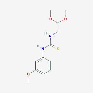 molecular formula C12H18N2O3S B5883657 N-(2,2-dimethoxyethyl)-N'-(3-methoxyphenyl)thiourea 