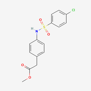 molecular formula C15H14ClNO4S B5883669 methyl (4-{[(4-chlorophenyl)sulfonyl]amino}phenyl)acetate 