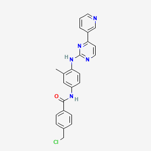 molecular formula C24H20ClN5O B588368 N-[4-[[4-(Chloromethyl)benzoyl]amino]-2-methylphenyl]-4-(3-pyridyl)-2-pyrimidineamine CAS No. 796738-74-4
