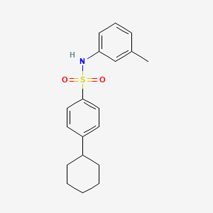 molecular formula C19H23NO2S B5883682 4-cyclohexyl-N-(3-methylphenyl)benzenesulfonamide 