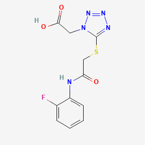 molecular formula C11H10FN5O3S B5883697 [5-({2-[(2-fluorophenyl)amino]-2-oxoethyl}thio)-1H-tetrazol-1-yl]acetic acid 