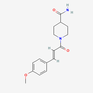 molecular formula C16H20N2O3 B5883698 1-[3-(4-methoxyphenyl)acryloyl]-4-piperidinecarboxamide 