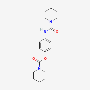 molecular formula C18H25N3O3 B5883707 4-[(1-piperidinylcarbonyl)amino]phenyl 1-piperidinecarboxylate 