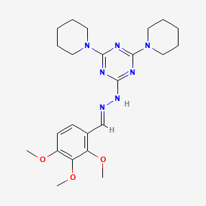 molecular formula C23H33N7O3 B5883723 2,3,4-trimethoxybenzaldehyde (4,6-di-1-piperidinyl-1,3,5-triazin-2-yl)hydrazone 