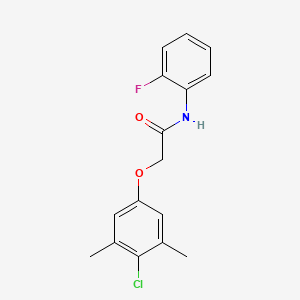 2-(4-chloro-3,5-dimethylphenoxy)-N-(2-fluorophenyl)acetamide