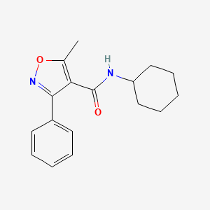 molecular formula C17H20N2O2 B5883763 N-cyclohexyl-5-methyl-3-phenyl-4-isoxazolecarboxamide 
