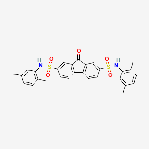 molecular formula C29H26N2O5S2 B5883769 N,N'-bis(2,5-dimethylphenyl)-9-oxo-9H-fluorene-2,7-disulfonamide CAS No. 5550-91-4