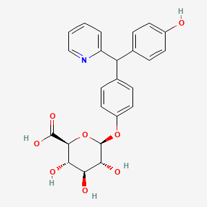 molecular formula C24H23NO8 B588377 Desacetyl Bisacodyl |A-D-Glucuronide CAS No. 31050-47-2