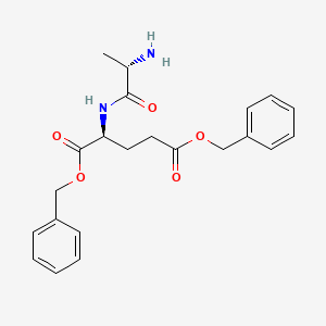 molecular formula C22H26N2O5 B588378 二苄基 L-丙氨酰-L-谷氨酸 CAS No. 87063-91-0