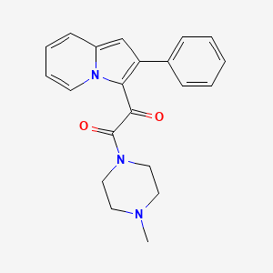 molecular formula C21H21N3O2 B5883790 2-(4-methylpiperazin-1-yl)-2-oxo-1-(2-phenylindolizin-3-yl)ethanone 