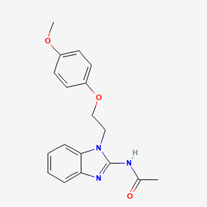 molecular formula C18H19N3O3 B5883798 N-{1-[2-(4-methoxyphenoxy)ethyl]-1H-benzimidazol-2-yl}acetamide 